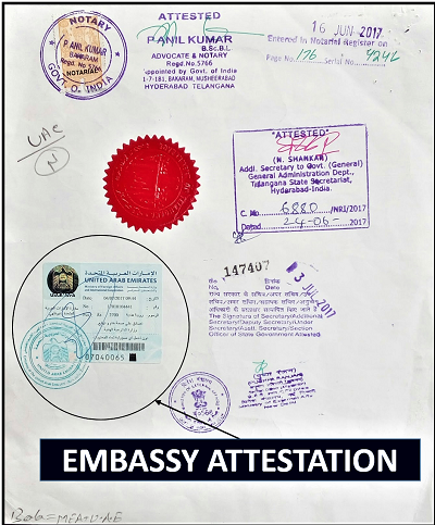 Embassy Attestation, Saudi Embassy Attestation, UAE Embassy Attestsation