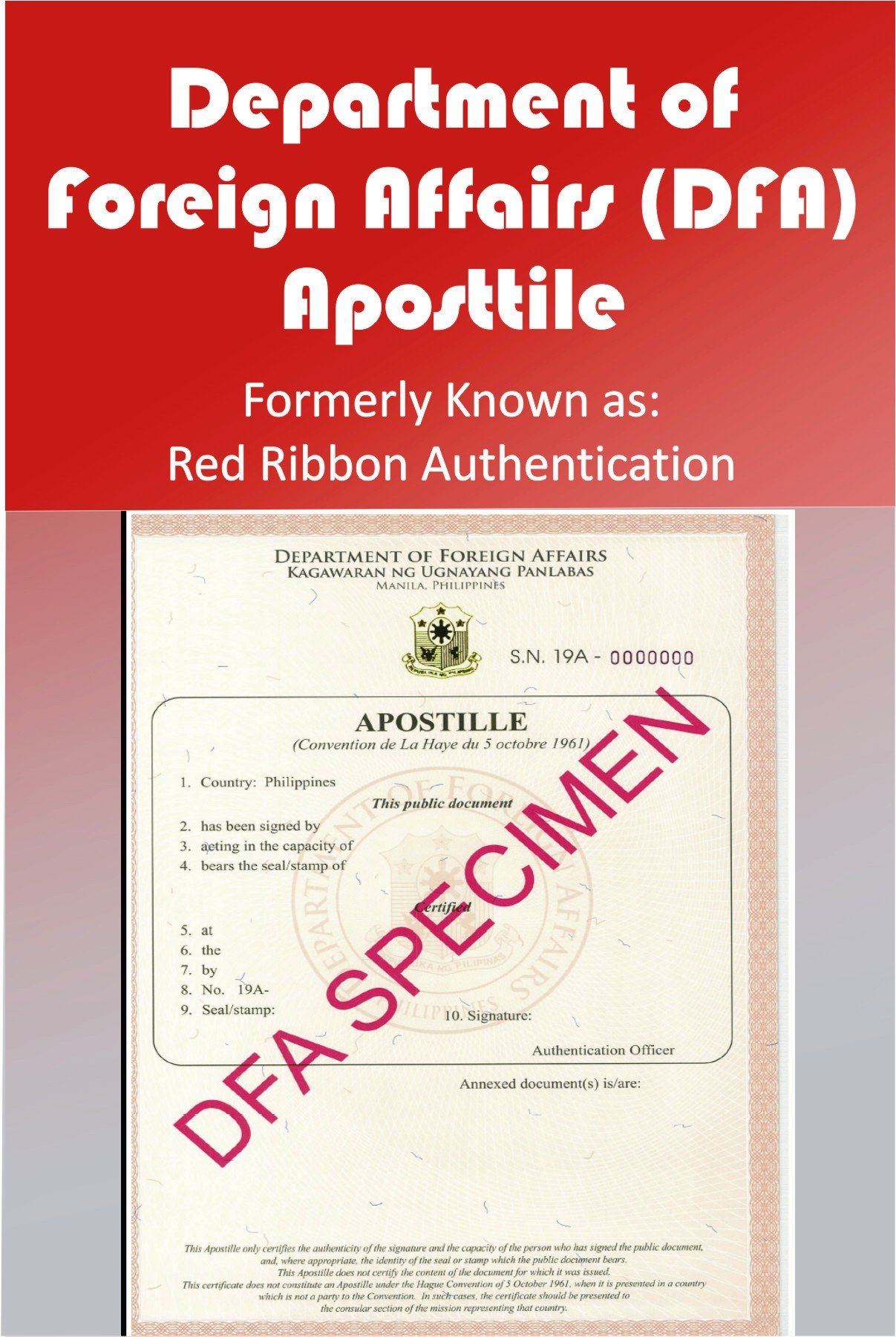Department of Foreign Affairs (DFA) , Red Ribbon