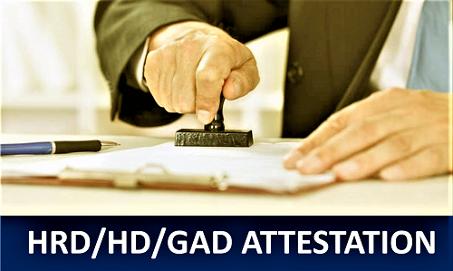 HRD Attestation, GAD Attestation, Home Department Attestation HRD Attestation, GAD Attestation, Home Department Attestation